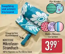 Aldi Nord NOVITESSE Mikrofaser Strandtuch Angebot