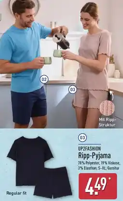 Aldi Nord UP2FASHION Ripp-Pyjama Angebot