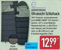 Aldi Nord ADVENTURIDGE Ultraleicht-Schlafsack Angebot