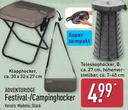Aldi Nord ADVENTURIDGE Festival-/Campinghocker Angebot