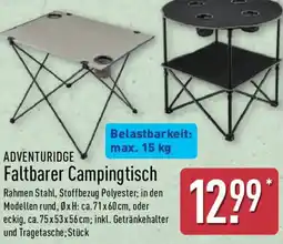 Aldi Nord ADVENTURIDGE Faltbarer Campingtisch Angebot