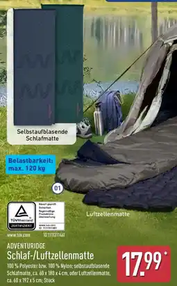 Aldi Nord ADVENTURIDGE Schlaf-/Luftzellenmatte Angebot