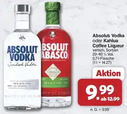 Famila Nord West Absolut Vodka oder Kahlua Coffee Liqueur Angebot