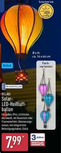 Aldi Nord BELAVI Solar LED-Heißluftballon Angebot