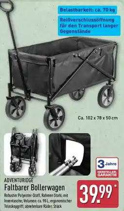 Aldi Nord ADVENTURIDGE Faltbarer Bollerwagen Angebot
