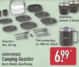 Aldi Nord ADVENTURIDGE Camping-Geschirr Angebot
