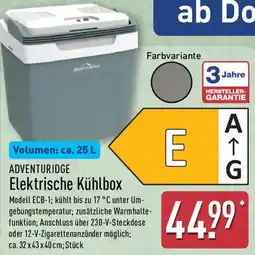 Aldi Nord ADVENTURIDGE Elektrische Kühlbox Angebot