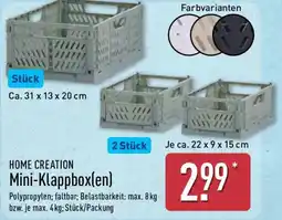 Aldi Nord HOME CREATION Mini-Klappbox(en) Angebot