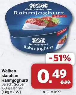 Famila Nord West Weihenstephan Rahmjoghurt Angebot