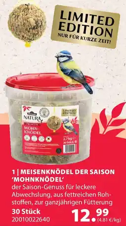 Dehner Dehner Natura Meisenknödel der saison 'mohnknödel' Angebot