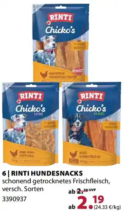 Dehner Rinti hundesnacks Angebot