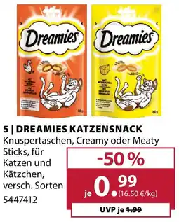 Dehner Dreamies katzensnack Angebot