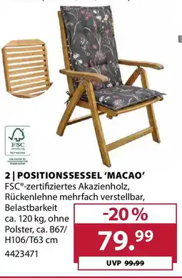 Dehner Positionssessel 'macao' Angebot