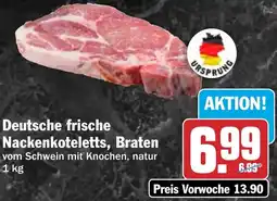 HIT Deutsche frische Nackenkoteletts, Braten Angebot