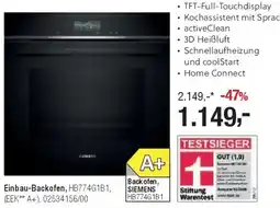 Opti Wohnwelt Siemens Einbau-Backofen, HB774G1B1 Angebot
