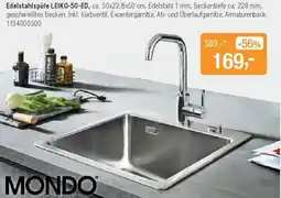 Opti Wohnwelt MONDO Edelstahlspüle LEIKO-50-ED Angebot