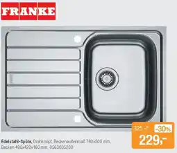Opti Wohnwelt FRANKE Edelstahl-Spüle Angebot