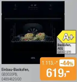 Opti Wohnwelt AEG Einbau-Backofen, GB3020PB Angebot