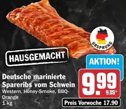 HIT Deutsche marinierte Spareribs vom Schwein Angebot