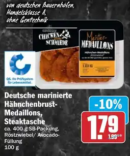 HIT Deutsche marinierte Hähnchenbrust- Medaillons, Steaktasche Angebot