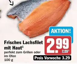 HIT Frisches Lachsfilet mit mit Haut¹ Angebot
