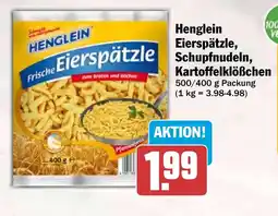 HIT Henglein Eierspätzle, Schupfnudeln, Kartoffelklößchen Angebot
