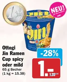HIT Ottogi Jin Ramen Cup spicy oder mild Angebot