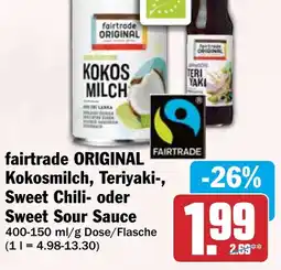 HIT fairtrade ORIGINAL Kokosmilch, Teriyaki-, Sweet Chili- oder Sweet Sour Sauce Angebot