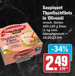 HIT Saupiquet Thunfischfilets in Olivenöl Angebot