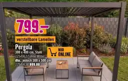 Hornbach Pergola mit Lamellendach Angebot