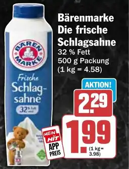 HIT Bärenmarke Die frische Schlagsahne Angebot