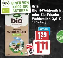 HIT Arla Bio H-Weidemilch oder Bio Frische oder Bio Frische Weidemilch 3,8 % Angebot