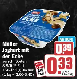 HIT Müller Joghurt mit der Ecke Angebot