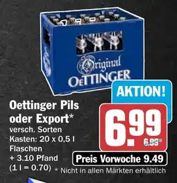 HIT Oettinger Pils oder Export Angebot