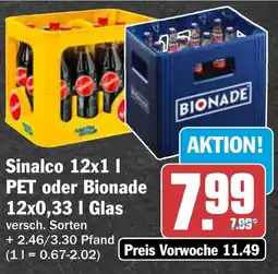 HIT Sinalco PET oder Bionade Angebot