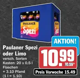 HIT Paulaner Spezi oder Limo Angebot
