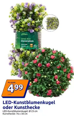 Action Led-kunstblumenkugel Angebot