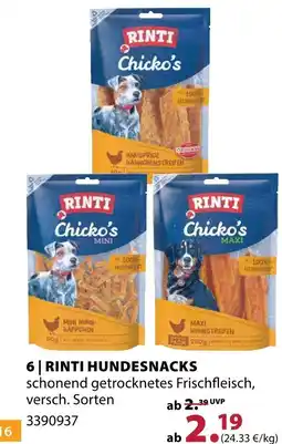 Dehner Rinti hundesnacks Angebot