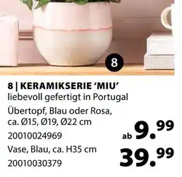 Dehner Keramikserie 'miu' übertopf Angebot