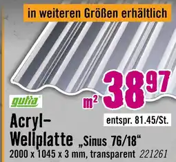 Hornbach Gutta acryl-wellplatte sinus 76/18 Angebot