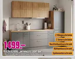 Hornbach Küchenzeile „anthracite light oak“ Angebot