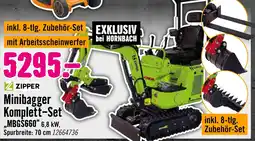 Hornbach Zipper minibagger komplett-set mbgs660 Angebot