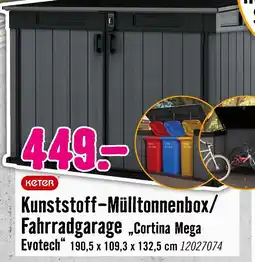 Hornbach Keter kunststoff-mülltonnenbox/fahrradgarage cortina mega evotech Angebot