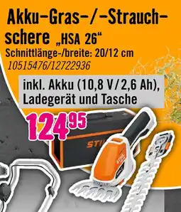 Hornbach Stihl akku-gras-/strauchschere hsa 26 Angebot