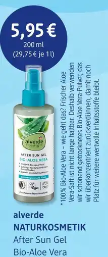 dm drogerie Alverde naturkosmetik after sun gel bio-aloe vera Angebot