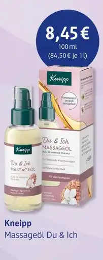 dm drogerie Kneipp massageöl du & ich Angebot