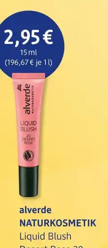 dm drogerie Alverde naturkosmetik liquid blush desert rose 20 Angebot