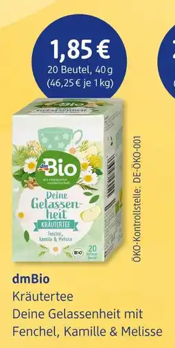 dm drogerie Dmbio kräutertee Angebot