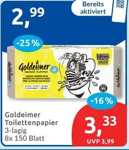 Budni Goldeimer toilettenpapier Angebot
