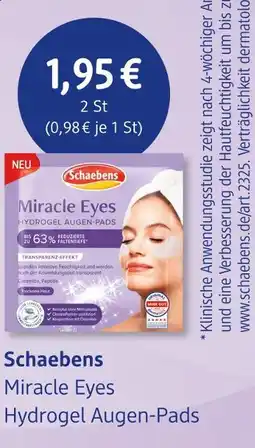dm drogerie Schaebens miracle eyes hydrogel augen-pads Angebot